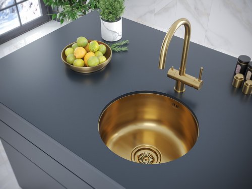 Смеситель для кухни Paulmark HELLER He213218-BG на мойку золото - фото 3